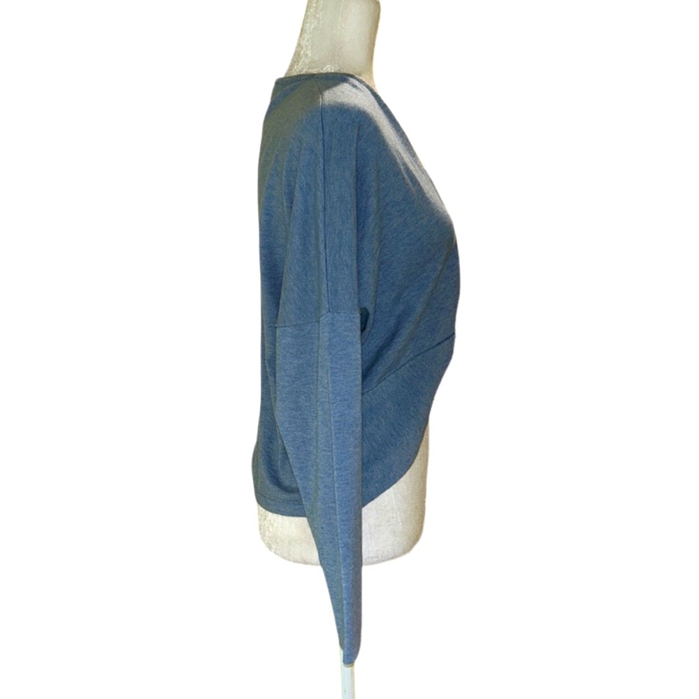 LN Kerisma Monkees Yasmin Baby Blue Twist Wrap Cropped Sweater Shrug - S / M - Picture 5 of 11
